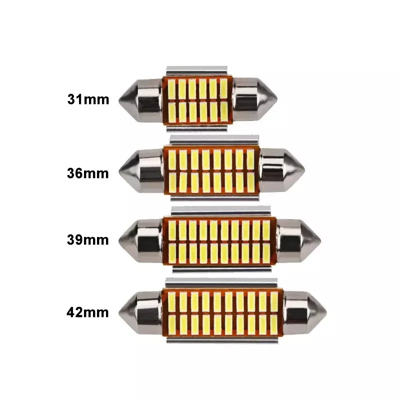 12V DC 31mm 36mm 39mm 42mm LED Canbus Festoon Bulbs Epistar Interior Reading Light License Plate Lamp For Car