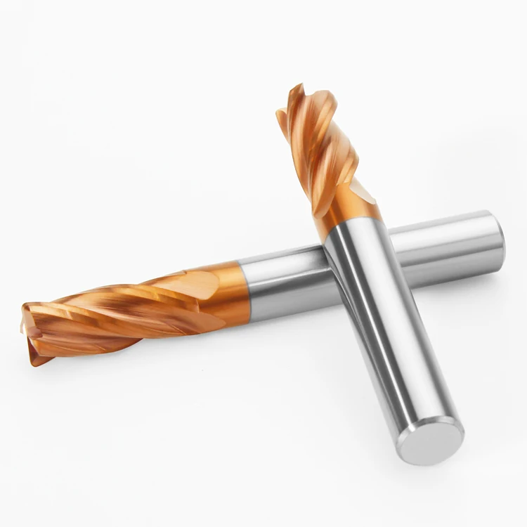 Round nose milling cutter Hard alloy CNC cutter 4-edge copper tungsten steel milling cutter