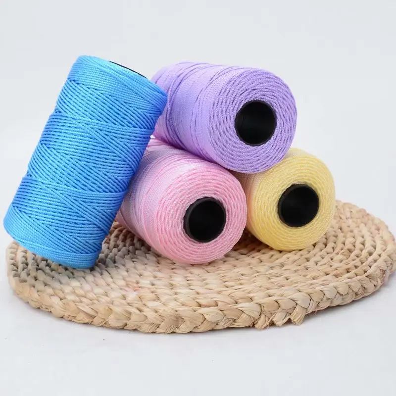 Fancy Wholesale Spun 3ply 100g Monofilament PP Knit 100% Polypropylene Yarn for Crochet Weaving Hand Knitting Hat Shoes