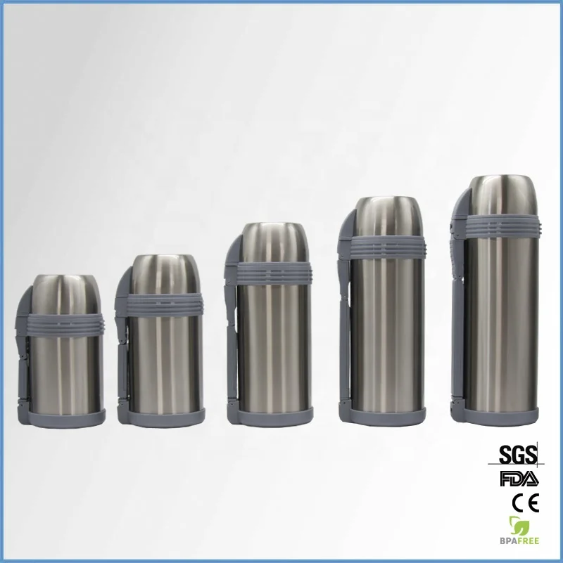 Stainless Steel Thermal Hot & Cold Vacuum Bullet Flask with carry handle