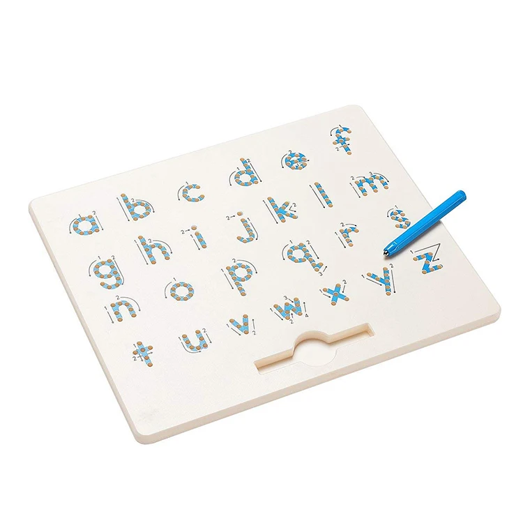 26 ABC Plastic Letter Writing Board for Kids Erasable Magnetic Drawing Board Magpad