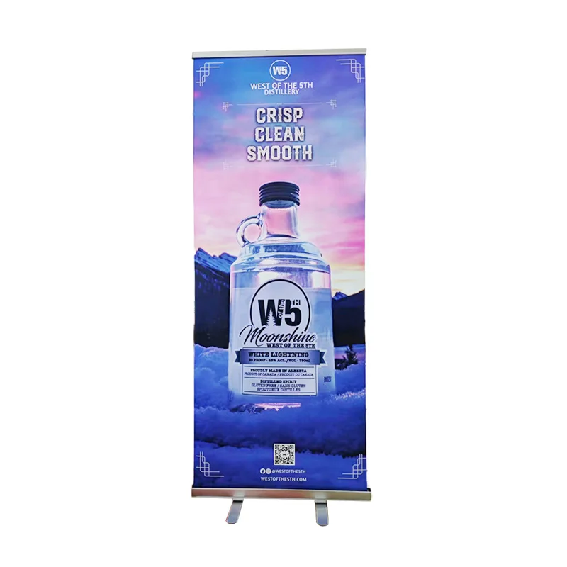 Quality Portable Aluminium Roll up Banner Stand Tear-Resistant and Printed for Display and Advertising
