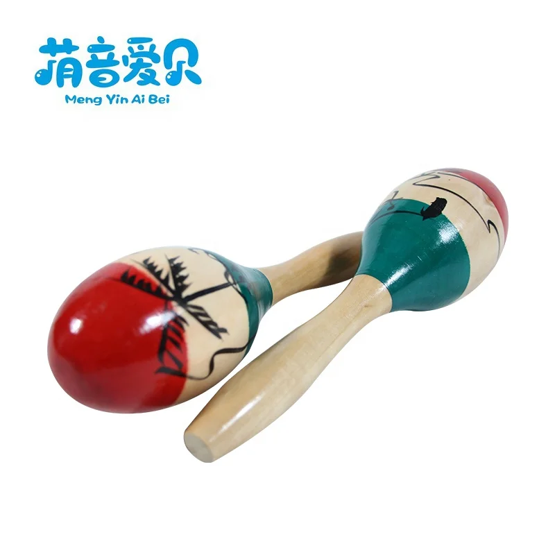 musical toys cheap price baby wooden maracas