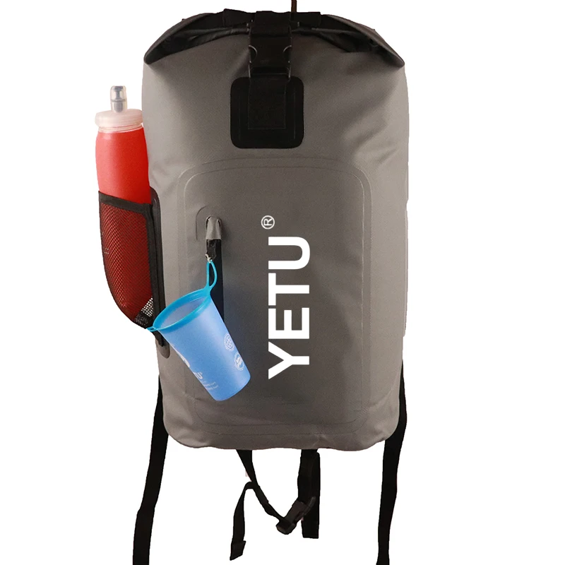 
High quality oem logo pvc lightweight waterproof dry bag backpack with water bladder water cup 