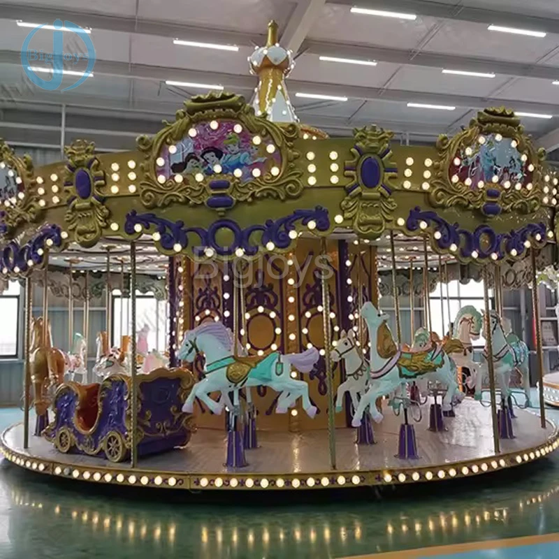 New design Professional Manufacturer Color Outdoor Kids Carousel Rides Luxury Carousel Horse