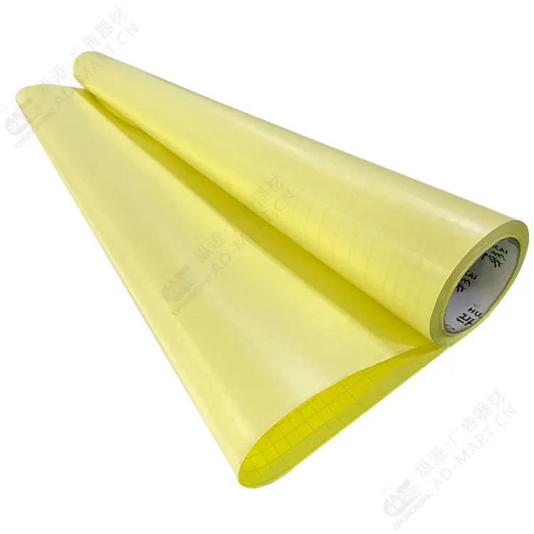 0.914*50m 100gsm Hot Sale Glossy/Matte Economical PVC transparent lamination film/ PVC cold lamination film Yellow Backing Paper