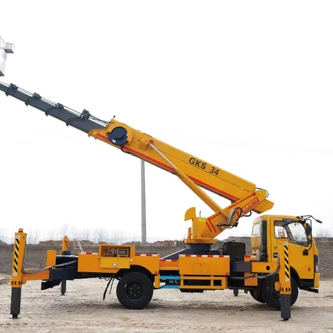 Factory direct sale  Dongfeng 34m Telescopic boom aerial work truck for Outdoor decoration