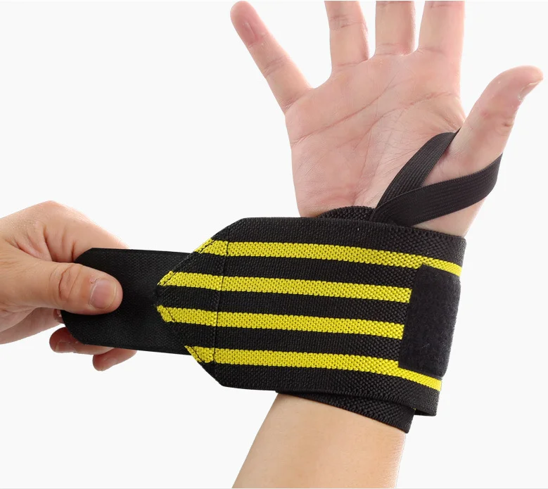 Custom Sports Elastic Stretchy Weight Lifting Wrist Support Wrap Band Weightlifting Gym Strap/ Wrist wraps