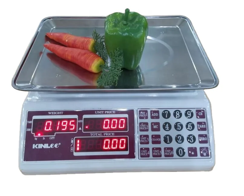 Digital price scale electronic price calculation scale LCD digital upgraded commercial food meat weight scale