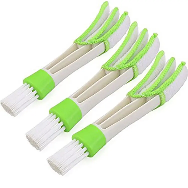 
Amazon Hot Sale Double Head Car Air Conditioner Vent Slit Cleaner Brush Window Dusting Blinds Keyboard Cleaning Brushes 