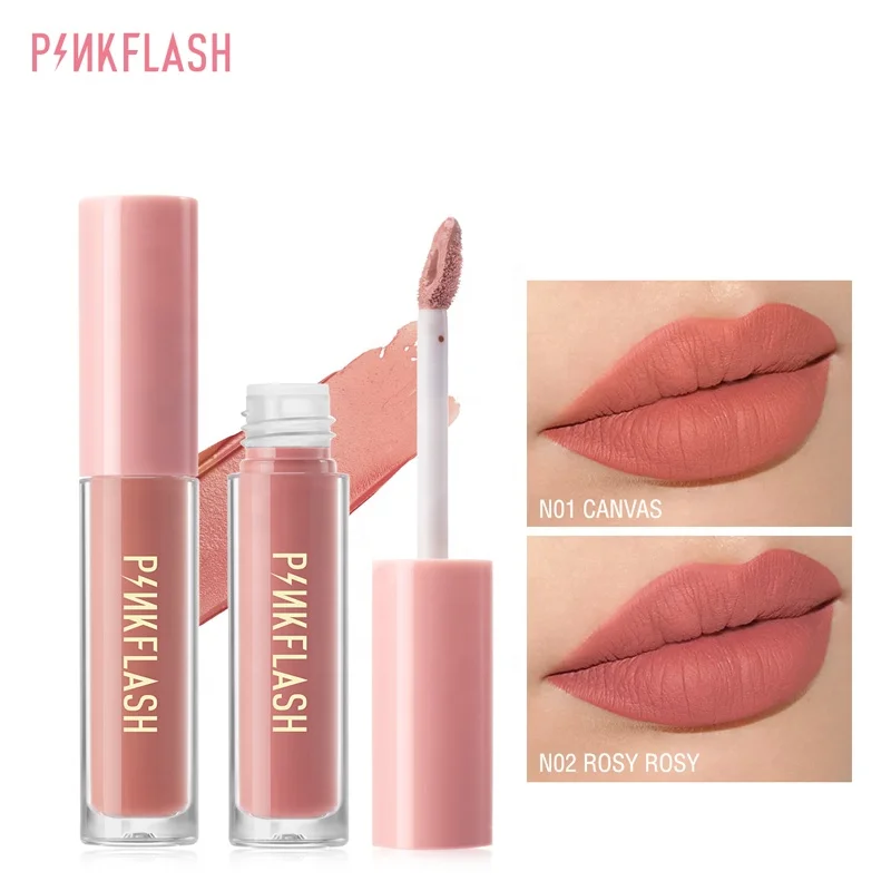 PINKFLASH Long Lasting Lipstick Make Up Matte Liquid Lip Stick Non Drying Makeup Nude Red Pigment Waterproof 14 Colors Cosmetic