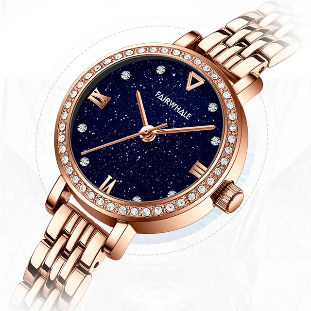 Elegant Female Wrist Luxury Quartz Women Watches Stainless Steel Butterfly Buckle  Wrist Watch Luminous Lady Watches