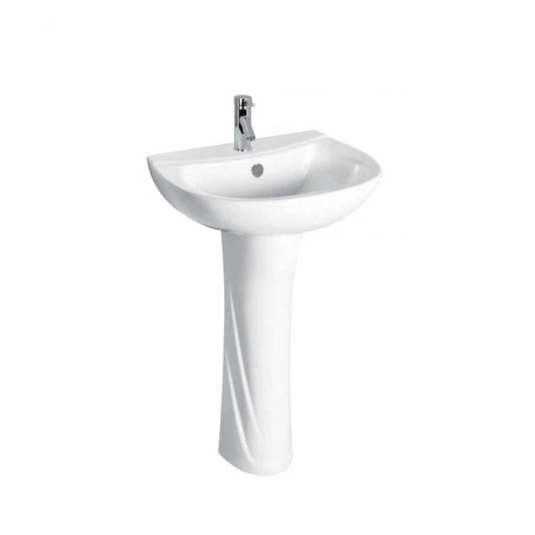 LANDOO fregadero Cheap Bathroom Ceramic Floor Standing Hand Wash Pedestal Wash Basin