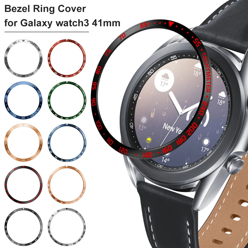  Steel Bezel Ring Metal Cover Anti Scratch Stainless Protective Case for Galaxy Watch 3