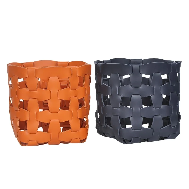 Nordic hand-woven waste paper basket bedroom dressing table put clothes artifact storage basket dirty clothes basket