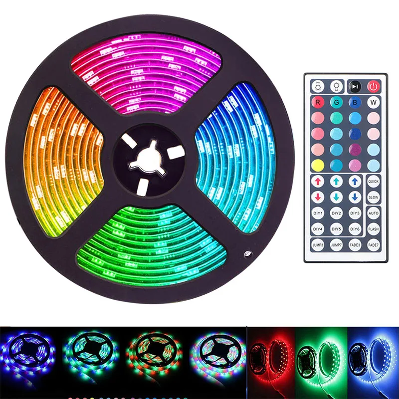 220V 5050 5M Waterproof Wifi Smart RGB LED Strip Light Roll with Mobile Phone Controlled