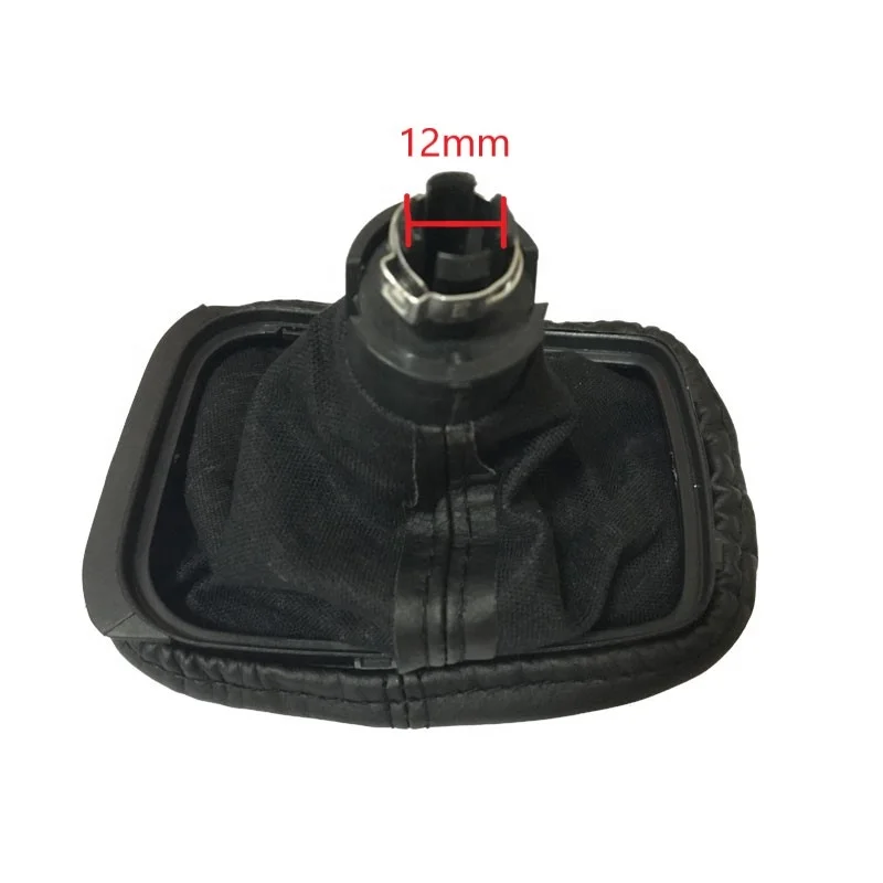 Niude Car Shift Gear Knob With Red Blue Silver  And Stitches Leather Boot For VW BORA GTI MK4 GOlf 4 1999-2005 Seat Leon