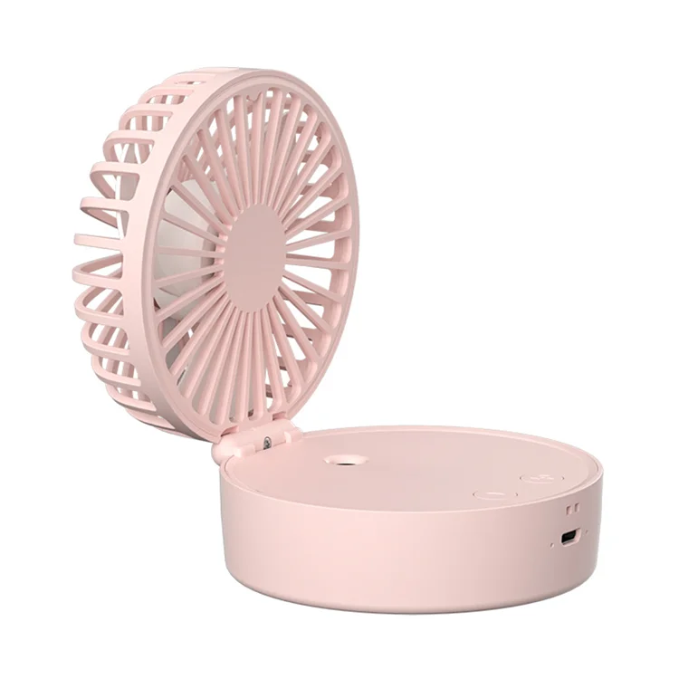 Portable Electric USB Rechargeable Desk Humidifier Fan Mist Foldable Ice Cooling Mini Table Fans