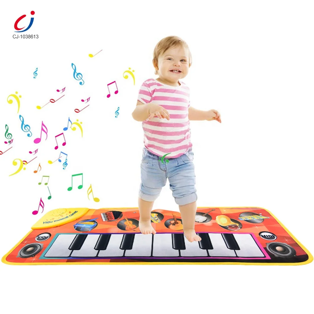Chengji electric piano baby floor mat kids musical instrument dancing playmat foldable keyboard piano carpet toys