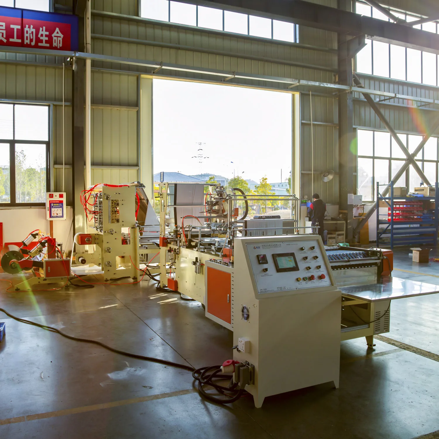 Fully Automatic Corn Starch Biodegradable Poly DHL Express Courier Bag Making Machine