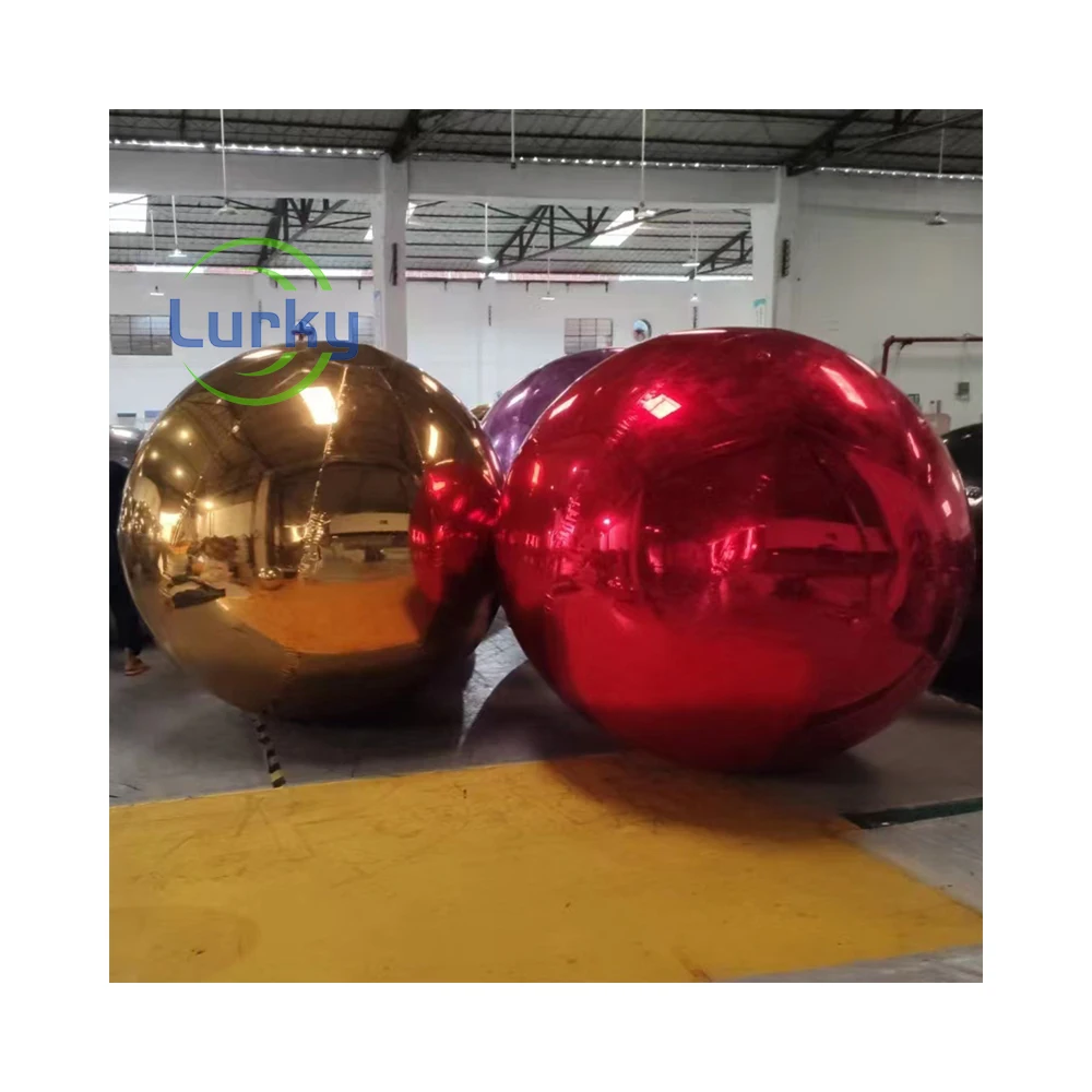 Gold Mirror Inflatable Balls Silver Giant Inflatable Mirror Ball 2m Mirror Ball Inflatable