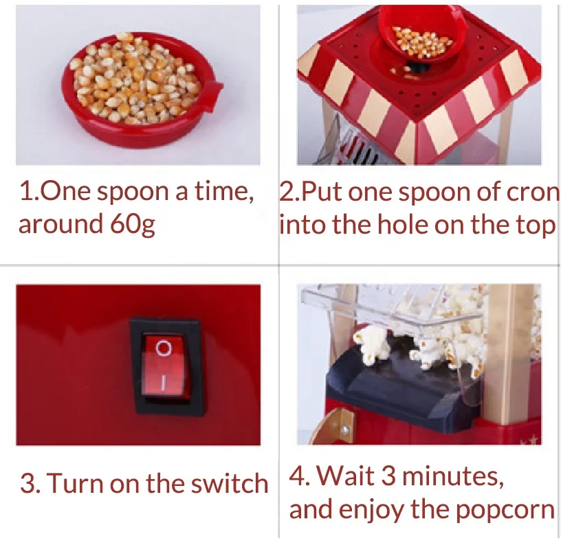 High Efficiency Small Snack Make Popcorn Machine Air