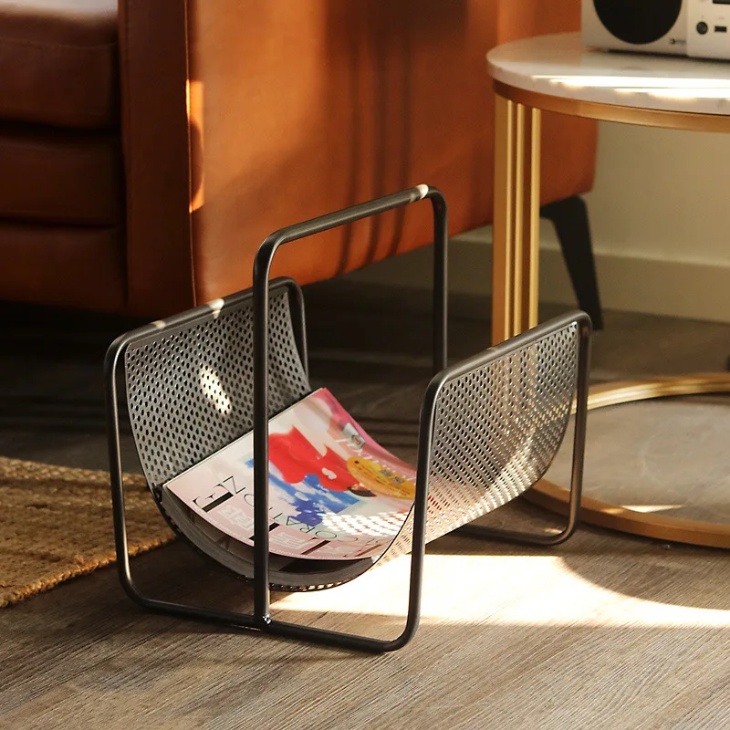 Creative portable newspaper stand book file organizer Iron book and newspaper stand