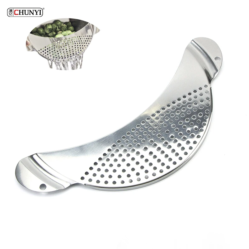 Pasta Spaghetti Practical Draining Tool Stainless Steel Strainer Pot Colander For Pasta And Vegetable