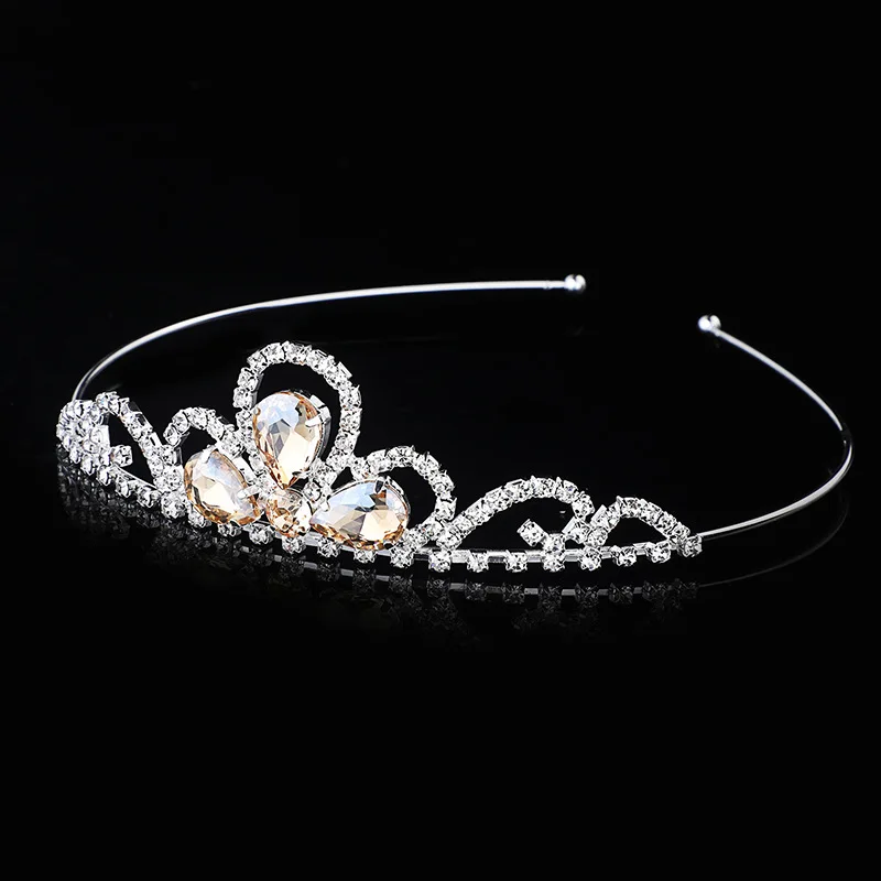 Crystal Rhinestone Vintage Royal Baroque Queen King Bride Crowns Masquerade Bridal Crown Tiara for Kids 4005
