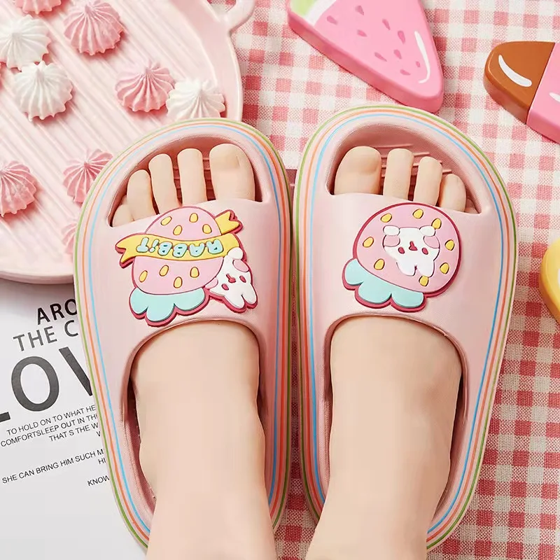 Summer Cute Rabbit 7 Different Cartoon Indoor Anti Slip EVA Slipper For Kids