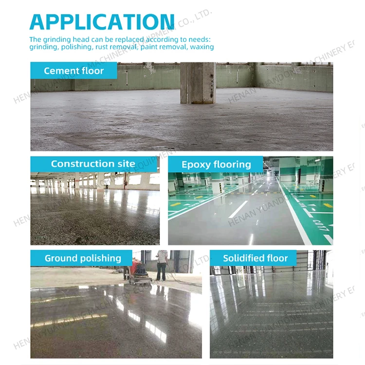 New Custom Color High Quality Floor Diamond Grinding Disc Machine Electric 330mm Concrete Grinder Floor Machine With Vacuum