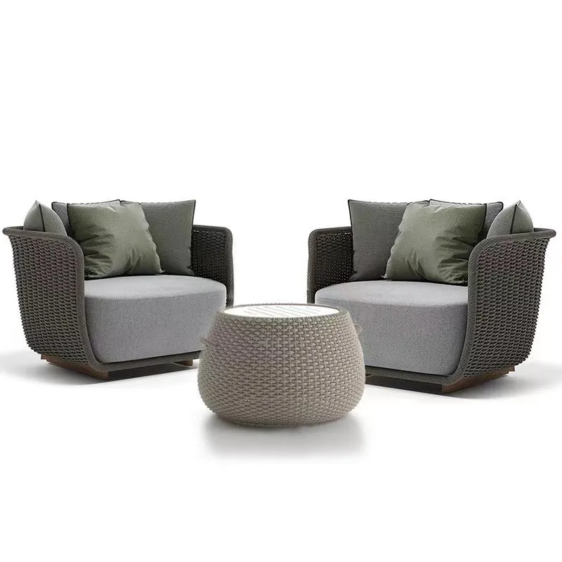 Outdoor high-end sofa set from China custom style rattan rattan chair