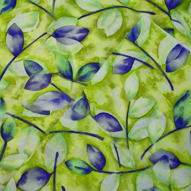 
New Style Vintage Printed Linen And Ramie For Dress Fabric 