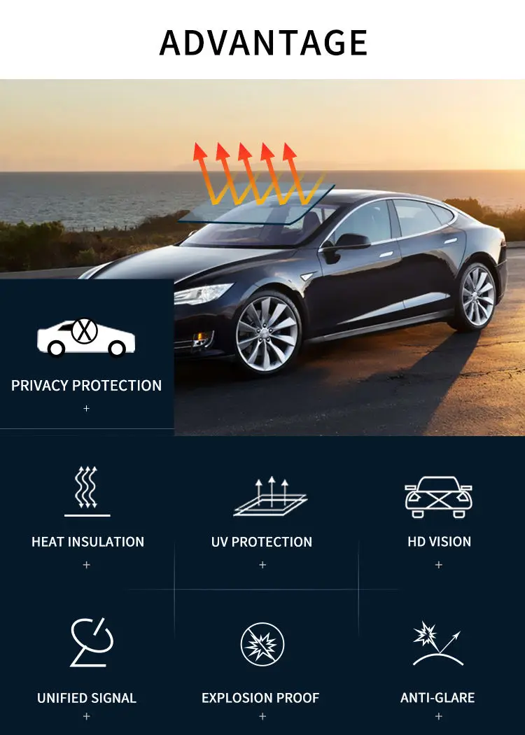 5% 15% 35% 50% 70% sun window film Automotive color film 2 layers 99% thermal insulation solar glass protection window film