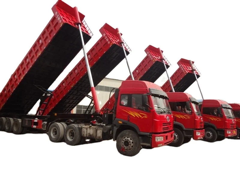 Factory price 3 axle side tipper truck dumper semi trailer dump truck