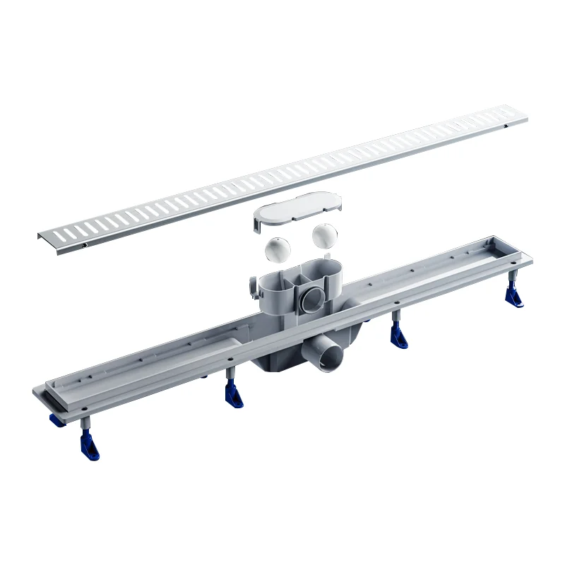 304 Stainless Steel Customized Long Linear Side Outlet Shower Floor Drain Channel
