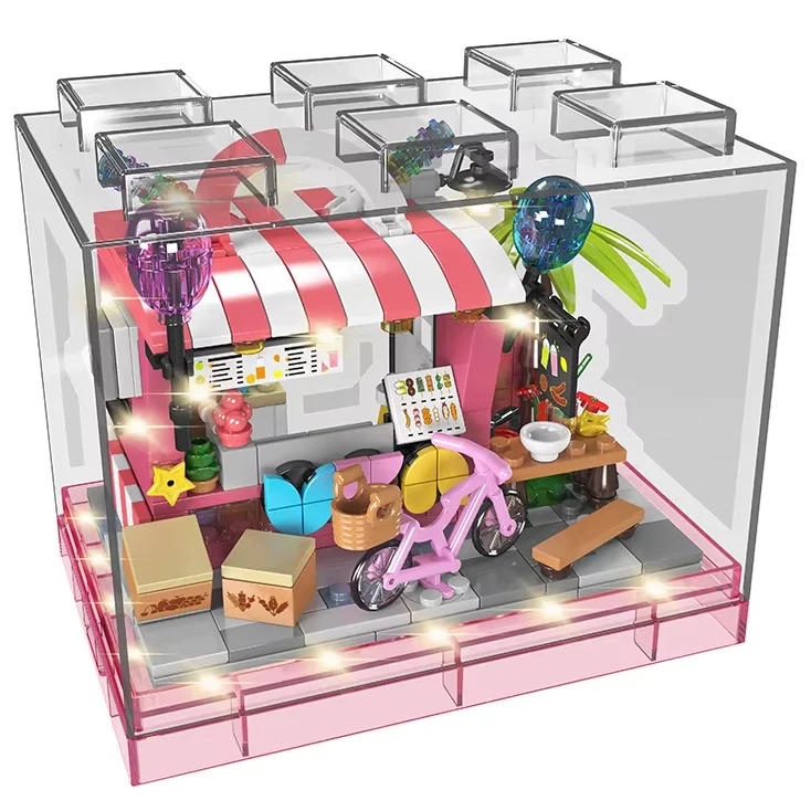 Mould King 24039 Creative Series Building Block Puzzle Toy Holiday Gift 394Pcs Food Day Set Toy Lighting Box Building Blocks Set