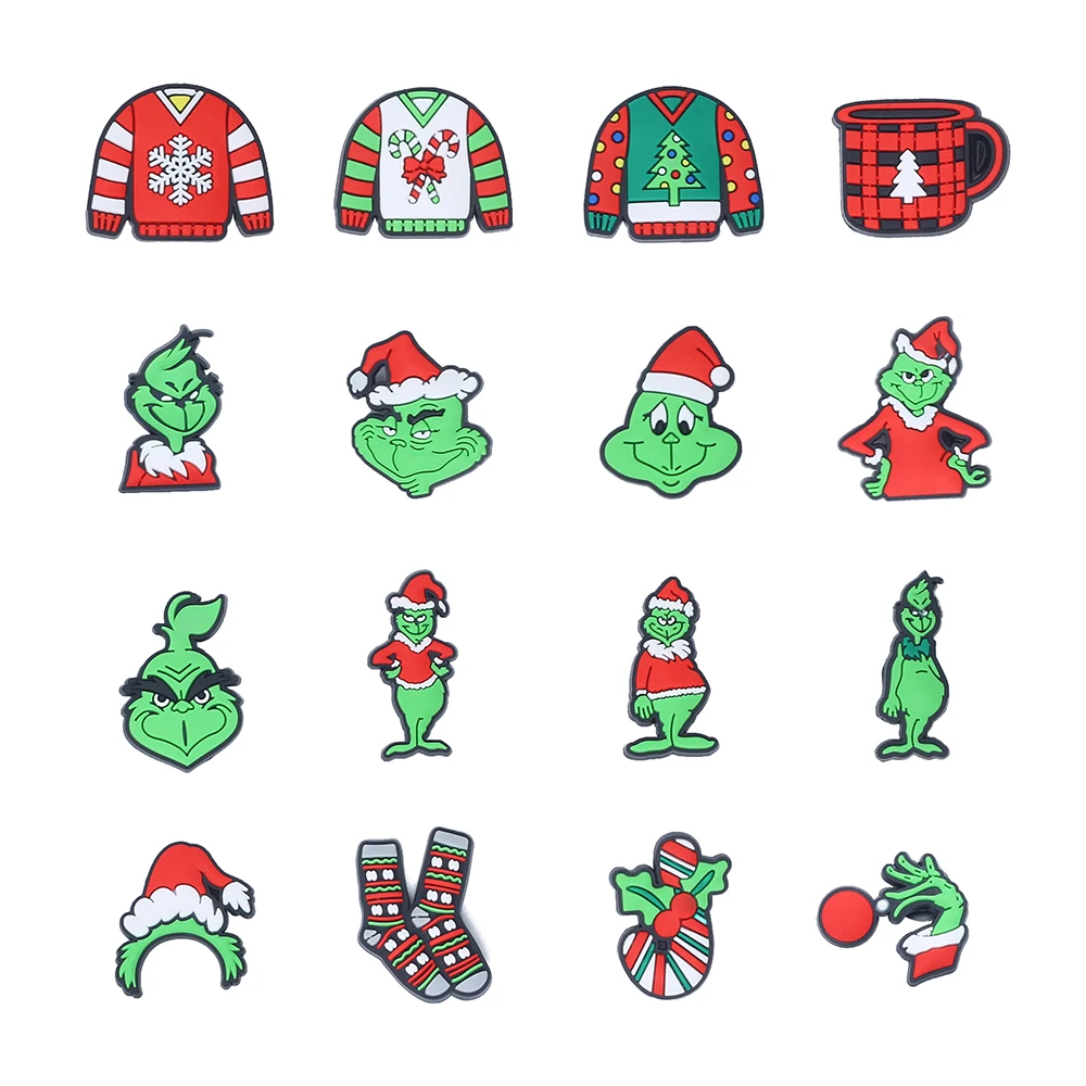 Custom Shoe Charm Wholesale Croc charm How Stole Christmas Serirs PVC  Shoe Decorations for Croc Clog Charm