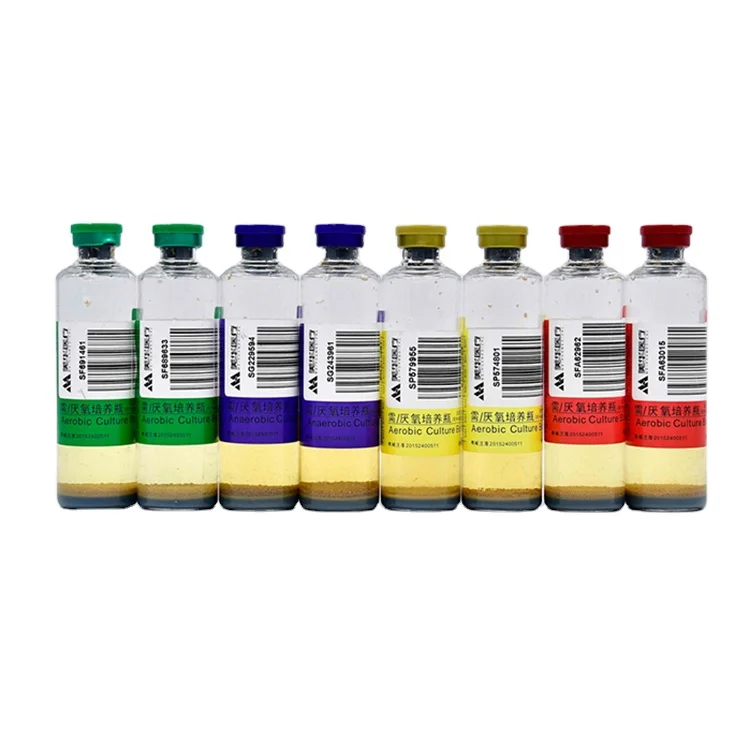 Laboratory Bacterial Culture Blood Bottles Microbiology Anaerobic Culture Bottle