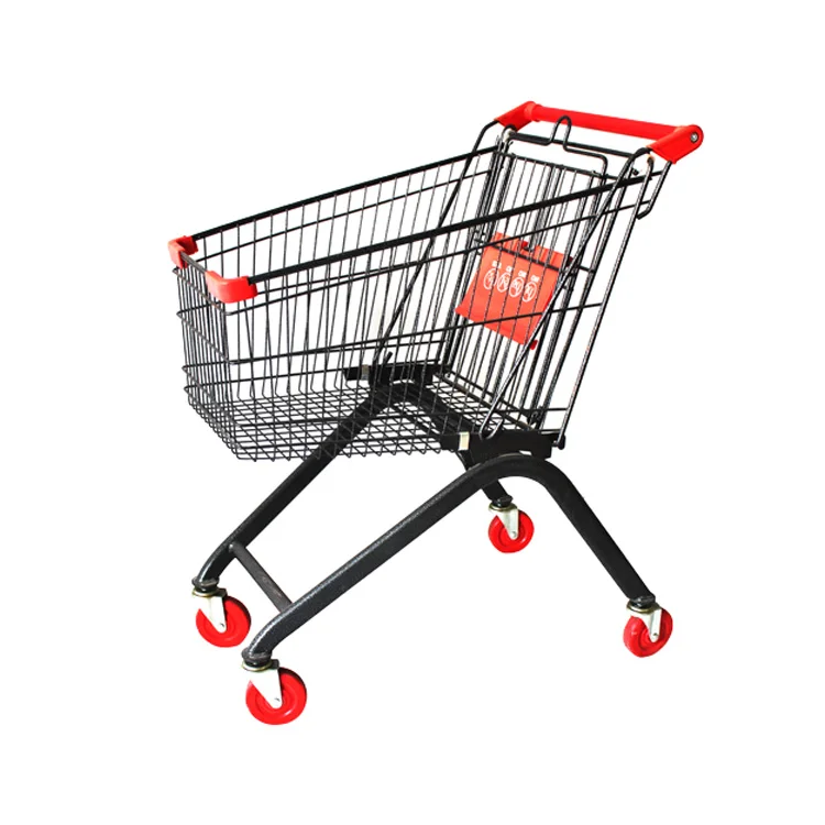 Supermarket Shopping Basket Trolley Grocery Stainless Steel Cart Shopping Trolley