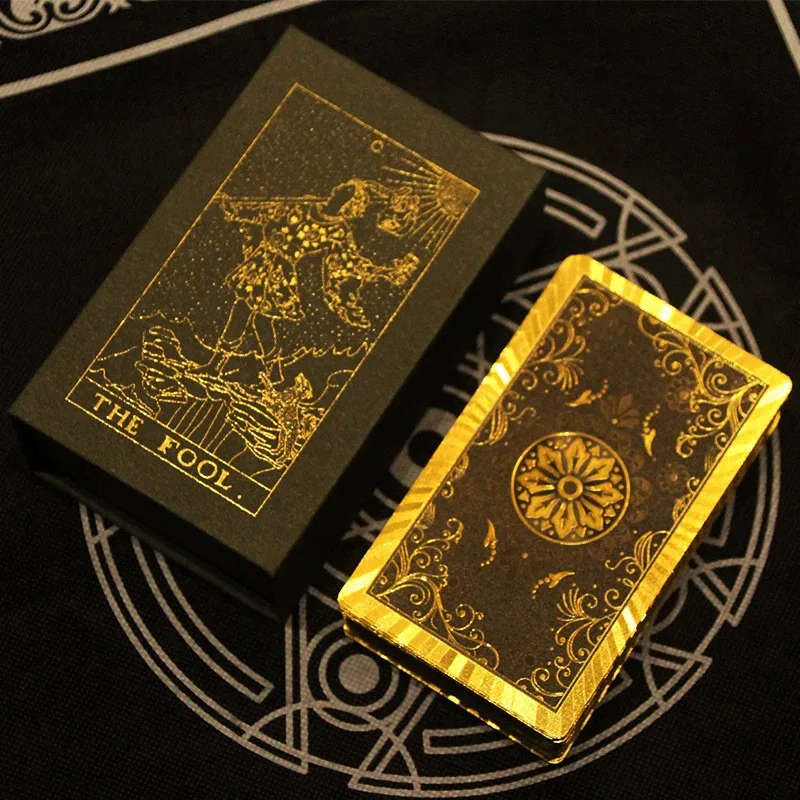 Gold foil Tarot Witch Divine Prediction board Game Waterproof colored Mystery deck Premium gift box for beginners and collectors