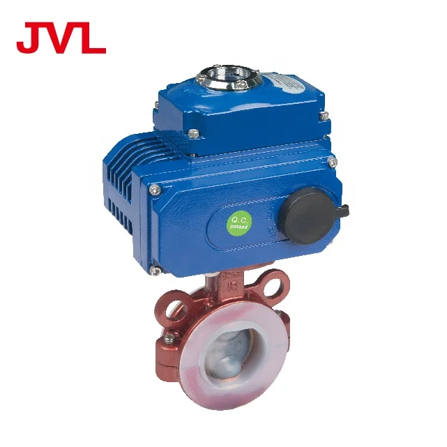 JL900-D6 Exquisite craftsmanship fluorine lined electrical butterfly valve
