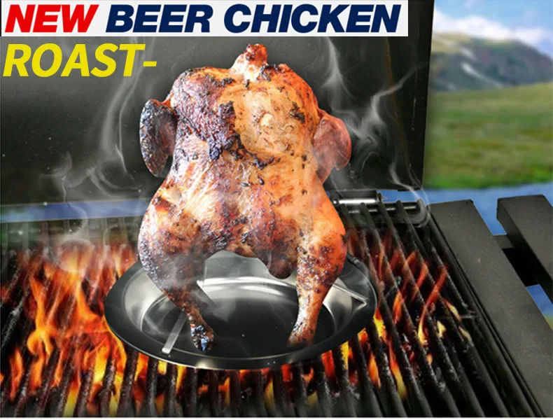 Outdoor Stainless Steel Turkey Tray Camping Thanksgiving Chicken Portable Multi-functional Non-stick Roasting Grill