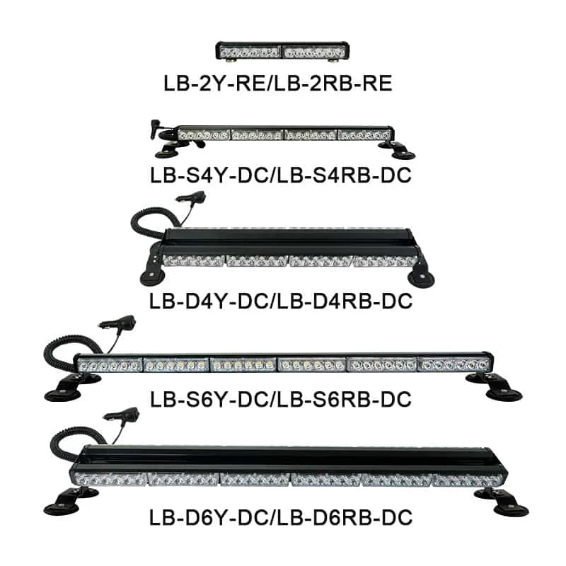 Led Light Bar Red & Blue 90CM Light Bar With Car Charger Magnetic Flashing Bar Amber Leds Single Sided Or Double Sided