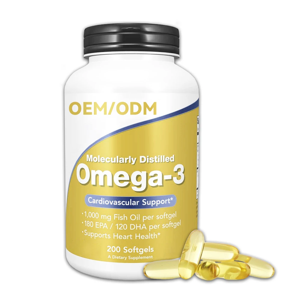 OEM ODM Omega 3 Deep Sea Fish Oil Softgel Supplements Fish Oil DHA 12 EPA 18 Soft Capsules