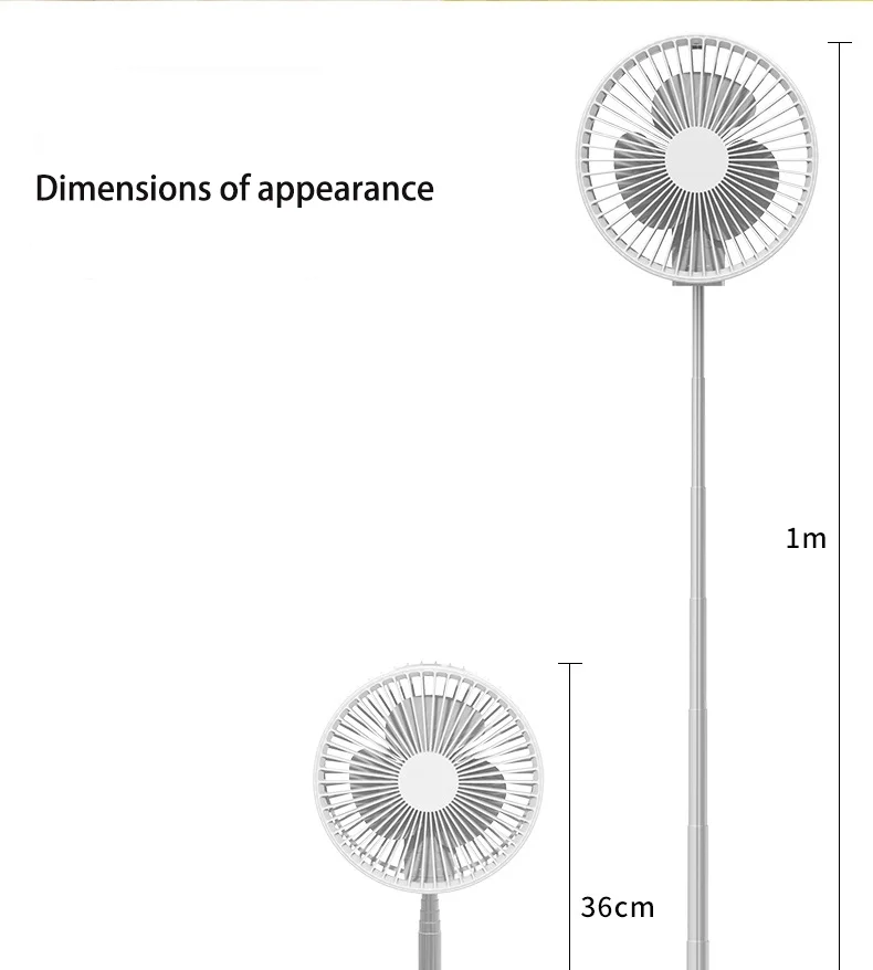 Portable Fan Floor Desktop Usb Wireless Outdoor Telescopic Fold Storage Charging Fan Desktop Fan new 2022 technology