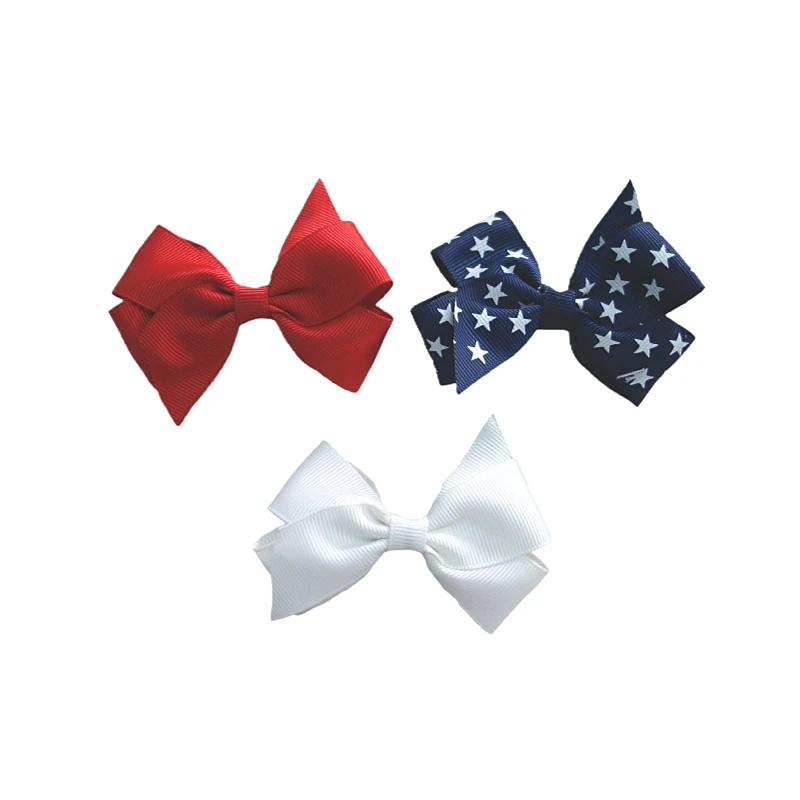 Wholesale Grosgrain Ribbon Hairpin Bow Hairpin Alligator Hairclips for Baby Girls
