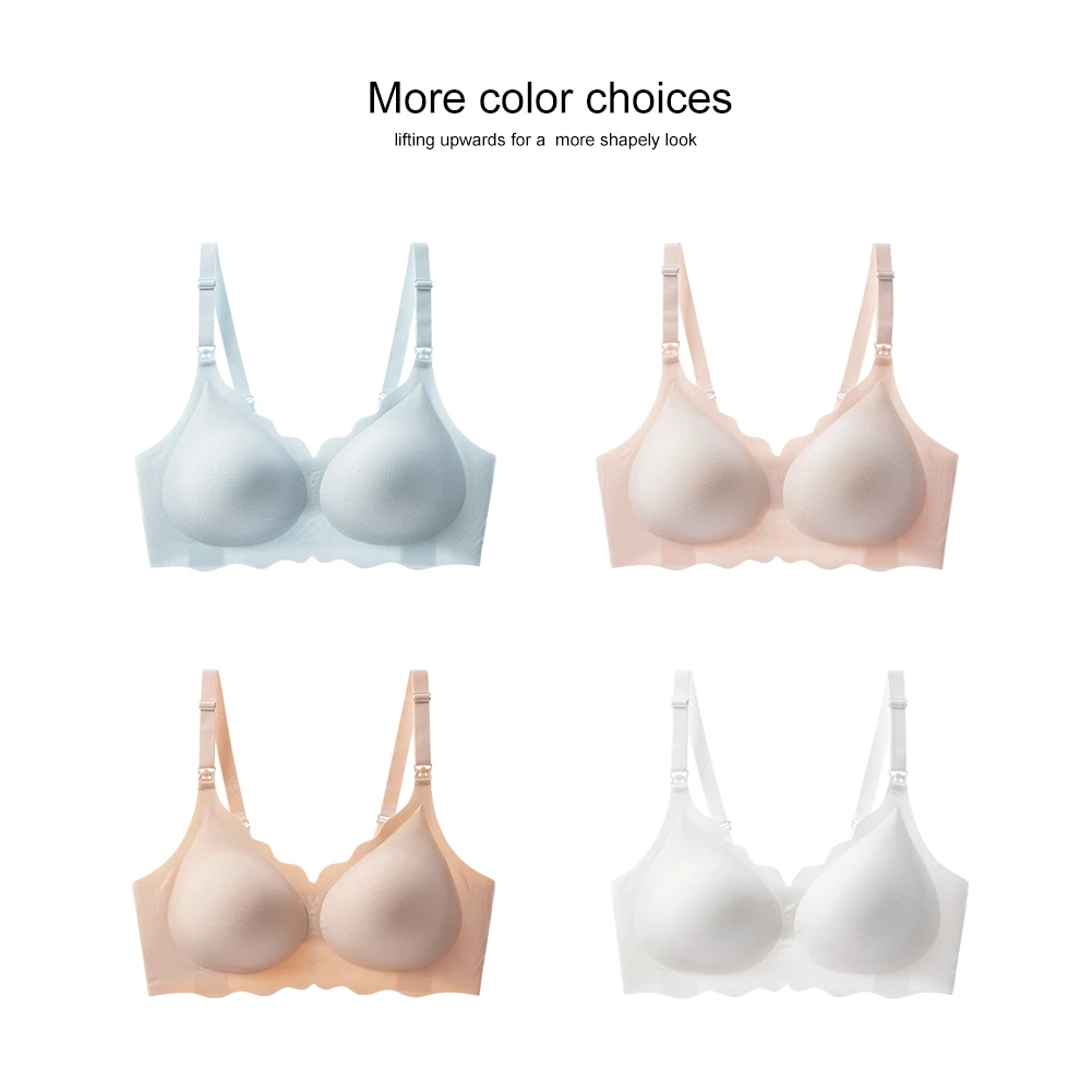 European Plus Size Maternity Care Breastfeeding Women Bra Anti-Pilling Lingerie Stretch Seamless Breathable Adults Underwear Bra