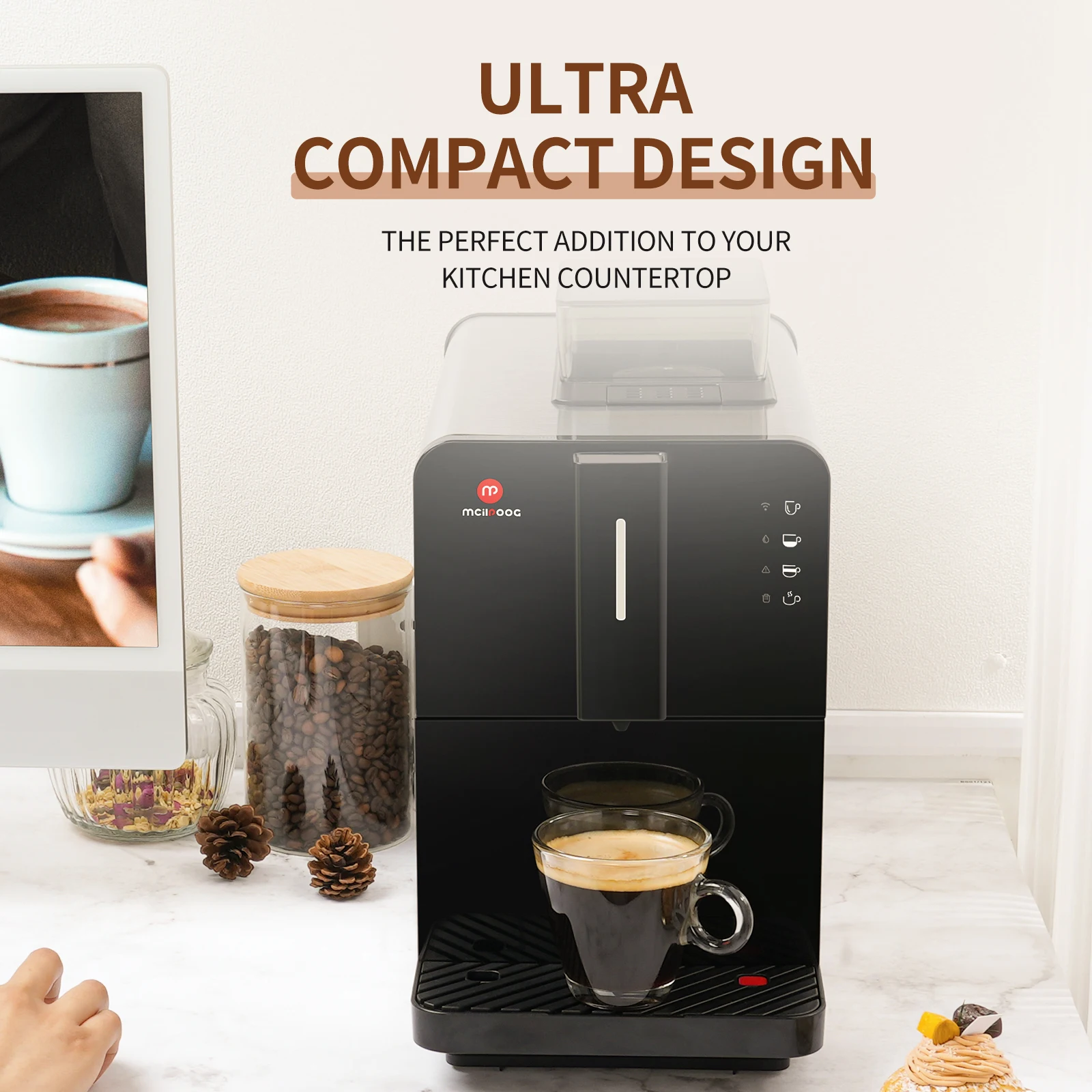 2024 Barista Home Electric Express Coffee Maker Grain Fully Automatic Coffee Machine