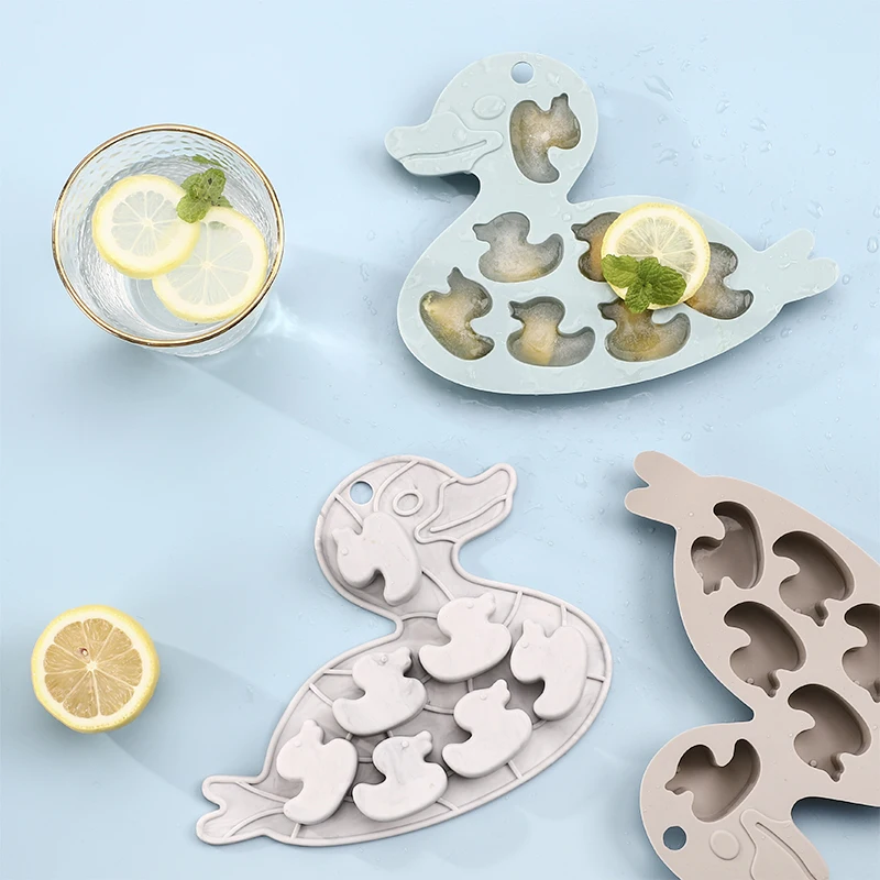 Baby Food 3d Animal Duck Shaped Kitchen Tools Silicone Cake Chocolate Molds Lovely Ice Cube Tray